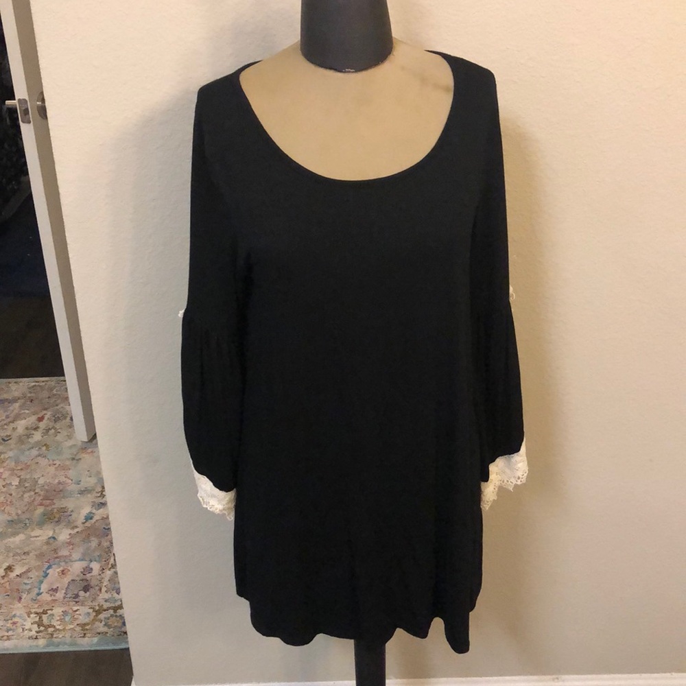 Black with lace dress